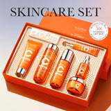 🎉（free shipping）Five-dimensional C Whitening Brightening Skin Care Gift Box(Cream 50g Emulsion 100ml Essence 30ml Eye Cream 20g Facial Cleanser 100g Lotion 130ml)