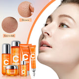🎉（free shipping）Five-dimensional C Whitening Brightening Skin Care Gift Box(Cream 50g Emulsion 100ml Essence 30ml Eye Cream 20g Facial Cleanser 100g Lotion 130ml)