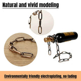 🍷FLOATING STEEL LINK CHAIN WINE BOTTLE RACK🎄