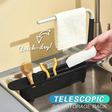 (🎁2023-Christmas Hot Sale🎁)Updated Telescopic Sink Storage Rack😊