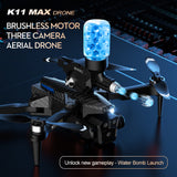 🔥(FREE SHIPPING)🔔Optical Flow Triple-Camera Quadcopter Brushless Motor Water Blaster Remote-Controlled Aircraft