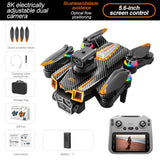 🔥(FREE SHIPPING)🔔 Brushless 5.6-inch drone with screen HD aerial photography quadcopter obstacle avoidance RC airplane