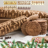 🍪Christmas Wooden Rolling Pins (5pcs as a set) Buy more and save more!