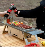 🎅Christmas grill：Portable Folding Stainless Steel Camping Grill Grate🎁
