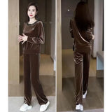 [Best Gift for Her] Women's Soft Casual Long Sleeve & Pants Suit