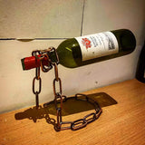 🍷FLOATING STEEL LINK CHAIN WINE BOTTLE RACK🎄
