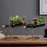 🍷FLOATING STEEL LINK CHAIN WINE BOTTLE RACK🎄