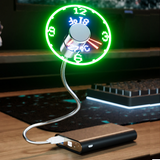 New Brushless Motor USB Clock Temperature Fan