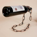 🍷FLOATING STEEL LINK CHAIN WINE BOTTLE RACK🎄