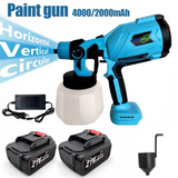 Cordless Paint Sprayer🔋 Rechargeable [2 FREE Batteries Included]