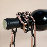 🍷FLOATING STEEL LINK CHAIN WINE BOTTLE RACK🎄
