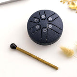 🎁BUDDHA STONES MINI STEEL TONGUE DRUM 3 INCH SOUND HEALING DRUM KIT