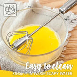 🔥 Stainless Steel Semi-Automatic Whisk