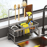 😍Kitchen Storage Rack Household Sink Drainage Basket Sub-table Multi-functional Detergent