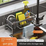 😍Kitchen Storage Rack Household Sink Drainage Basket Sub-table Multi-functional Detergent