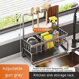 😍Kitchen Storage Rack Household Sink Drainage Basket Sub-table Multi-functional Detergent