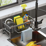 😍Kitchen Storage Rack Household Sink Drainage Basket Sub-table Multi-functional Detergent