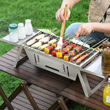 🔥Stainless Steel Folding Outdoor Barbecue（free shipping）