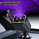 🔥120W 4-in-1 Car Phone Charger With Star Light