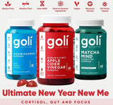 🔥(FREE SHIPPING)🔔 3 Bottles of Goli Best Seller Bundle: Ashwagandha KSM-66, Apple Cider Vinegar, Matcha Mind supplement with Cognizin, Vitamins D2 and B12 Healthcare Dietary