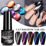 Flashy Magic Multicolor Diamond-Dust Cat Eye Nail Polish Gel with Laser Reflective Effect UV Gel  (3 bottles)