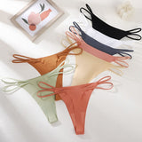 Seamless Ice Silk Minimalist One-Piece Women's Low-Rise Breathable Sexy Thong（8 PACK &8 colors）