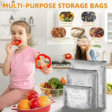 🍗Buy 2 Get 1 Free 🥦Reusable Aluminum Foil Sealable Storage Bags – Durable, Leakproof & Reusable for Everyday Use 🌿
