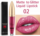 Diamond Lip Gloss Matte To Glitter Liquid Lipstick Waterproof🎁