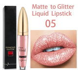 Diamond Lip Gloss Matte To Glitter Liquid Lipstick Waterproof🎁