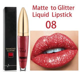 Diamond Lip Gloss Matte To Glitter Liquid Lipstick Waterproof🎁
