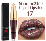Diamond Lip Gloss Matte To Glitter Liquid Lipstick Waterproof🎁