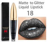 Diamond Lip Gloss Matte To Glitter Liquid Lipstick Waterproof🎁