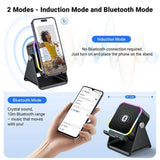 🎶📱 5-in-1 Wireless Induction Bluetooth Speaker with Adjustable Phone Stand