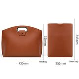 The Perfect Pair:Sophisticated Business Waterproof Leather Laptop & Tote Set