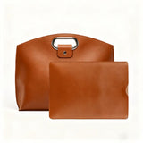The Perfect Pair:Sophisticated Business Waterproof Leather Laptop & Tote Set