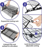 🔥(FREE SHIPPING)🔔 🍪 3/4-Tier Collapsible Cooling Rack – Expand to Bake, Collapse to Save Space!