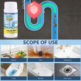 Limited Time Buy 1 Get 1 Free⚡Powerful Sink and Drain Cleaner Powder, Fast Foaming Drain Cleaner for Kitchen and Pipes Cleaning Tool