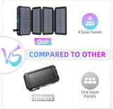 🔥(FREE SHIPPING)🔔Outdoor Foldable Solar Large Capacity Charger Mobile Power Bank