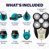 Electric Head & Body Hair Shaver - Cordless