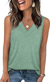 🎁Last Day ✨Women's Sleeveless V-Neck Slimming Loose Fit Casual Tank Top T-Shirt