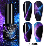 Flashy Magic Multicolor Diamond-Dust Cat Eye Nail Polish Gel with Laser Reflective Effect UV Gel  (3 bottles)