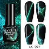 Flashy Magic Multicolor Diamond-Dust Cat Eye Nail Polish Gel with Laser Reflective Effect UV Gel  (3 bottles)