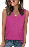🎁Last Day ✨Women's Sleeveless V-Neck Slimming Loose Fit Casual Tank Top T-Shirt