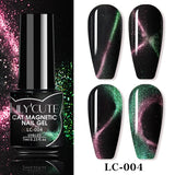 Flashy Magic Multicolor Diamond-Dust Cat Eye Nail Polish Gel with Laser Reflective Effect UV Gel  (3 bottles)