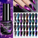 Flashy Magic Multicolor Diamond-Dust Cat Eye Nail Polish Gel with Laser Reflective Effect UV Gel  (3 bottles)