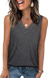 🎁Last Day ✨Women's Sleeveless V-Neck Slimming Loose Fit Casual Tank Top T-Shirt