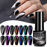 Flashy Magic Multicolor Diamond-Dust Cat Eye Nail Polish Gel with Laser Reflective Effect UV Gel  (3 bottles)