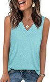 🎁Last Day ✨Women's Sleeveless V-Neck Slimming Loose Fit Casual Tank Top T-Shirt