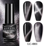 Flashy Magic Multicolor Diamond-Dust Cat Eye Nail Polish Gel with Laser Reflective Effect UV Gel  (3 bottles)