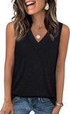 🎁Last Day ✨Women's Sleeveless V-Neck Slimming Loose Fit Casual Tank Top T-Shirt